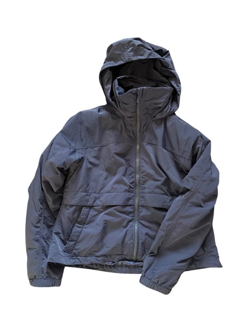 Lululemon Effortless Jacket Women's Midnight Navy Stowable Hood Sz 4